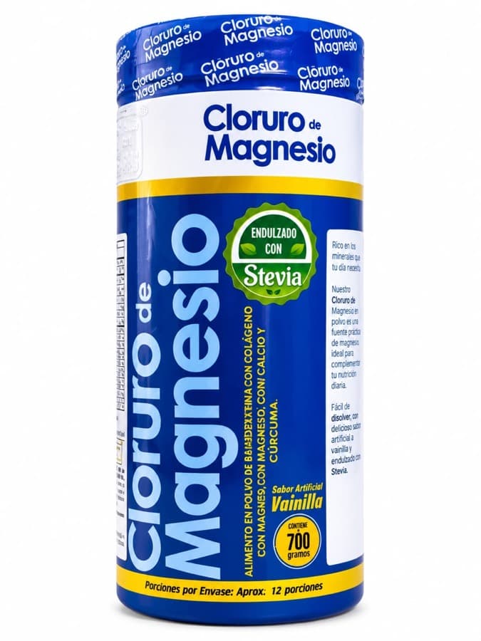 Cloruro de magnesio en polvo, tarro de 700 g