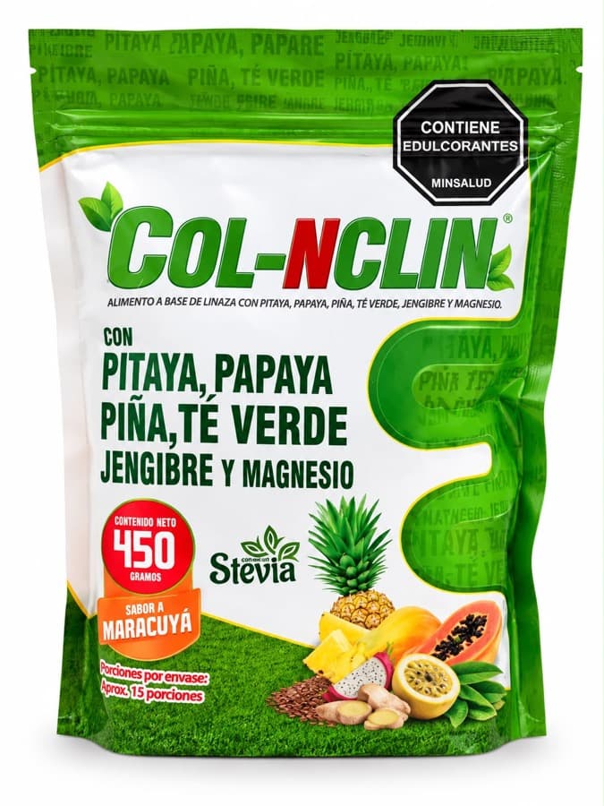 Fibra a base de linaza con frutas en doypack de 450 g