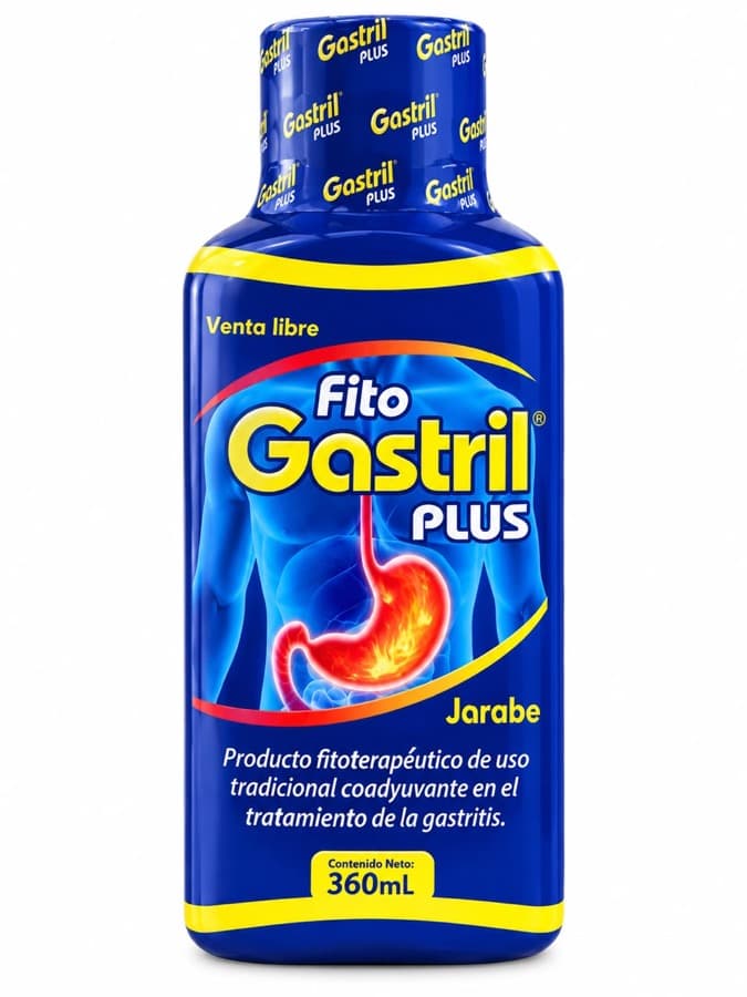 Jarabe fitoterapéutico en frasco de 360 mL
