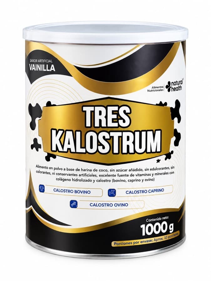Alimento en polvo con tres calostros, lata de 1000 g